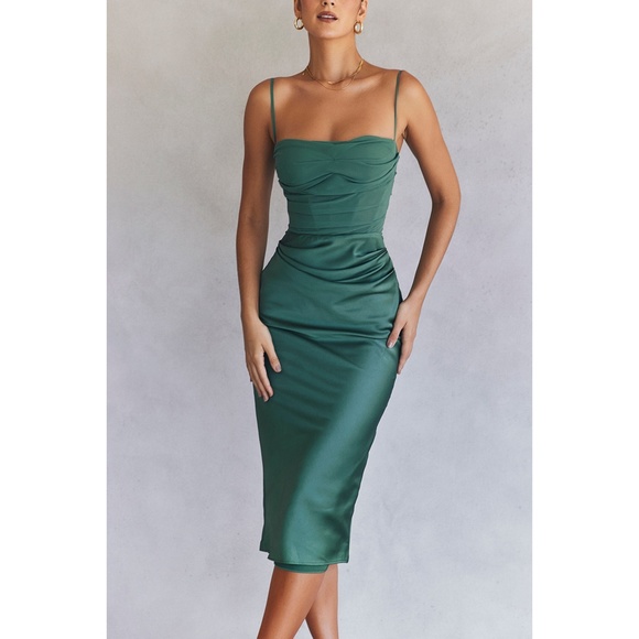 NEW House of CB Teia Dress Forest Pine XS with Plus Cup - Picture 1 of 16